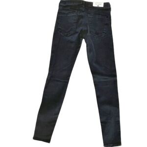 #0079 Zara | The Skinny | skinny mid rise distressed black jeans NEW womens sz 2